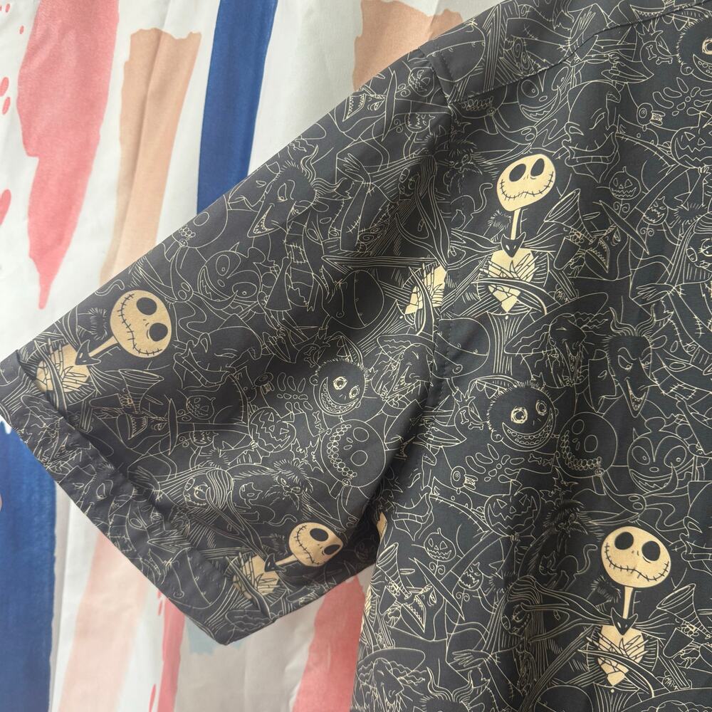 RSVLTS Disney Nightmare Before Christmas Halloween Bone Daddy Button Down Shirt - Picture 9 of 15